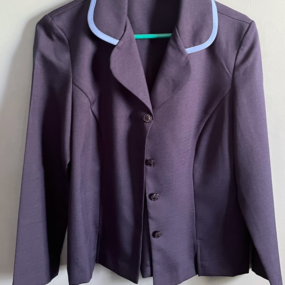 SELLING ELISABETH WILLIAMS VINTAGE BLAZER  SIZE 6P COLOR NAVY BLUE LONG SLEEVE